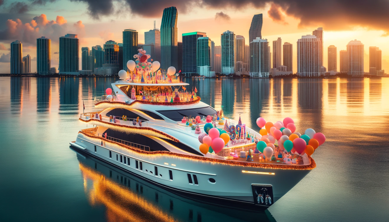 Miami Birthday Yacht Party 🎂 Luxury Rentals & Charters 1 %Miami Yacht Rentals%