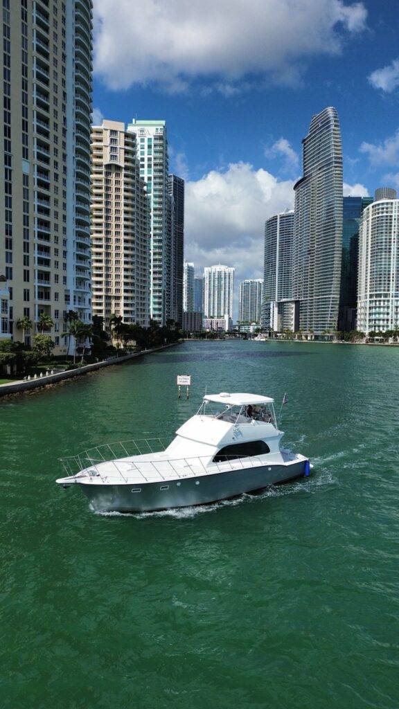 55ft Hatteras Yacht Rental Miami π€ | Exclusive Charter Adventure from $1,200 4 %Miami Yacht Rentals%